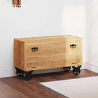 Schoenenkast 86x35x55 cm massief mangohout bruin