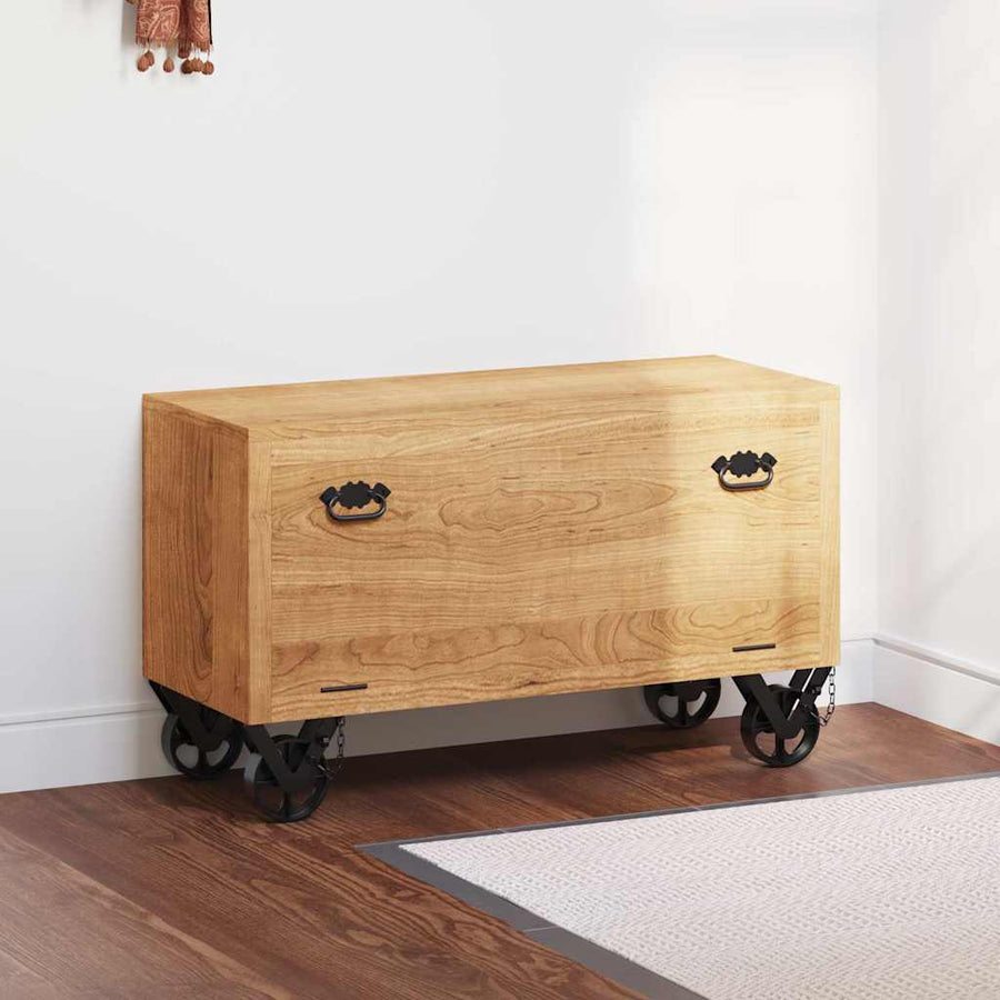 Schoenenkast 86x35x55 cm massief mangohout