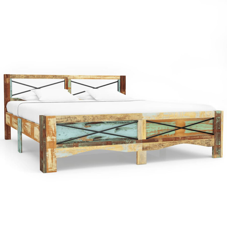 Bedframe Massief Gerecycled Hout 140 x 200 cm