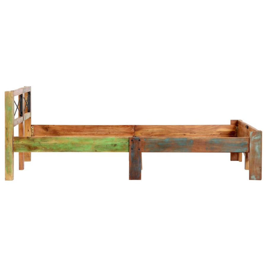 Bedframe Massief Gerecycled Hout 140 x 200 cm
