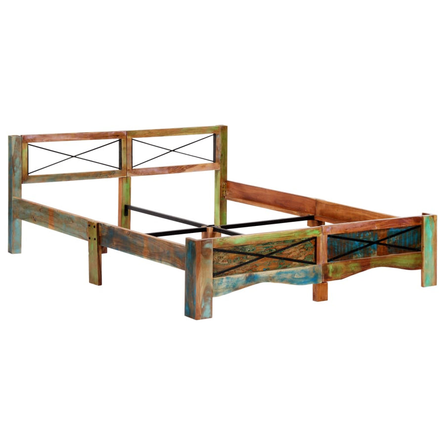 Bedframe massief gerecycled hout 160x200 cm 160 x 200 cm