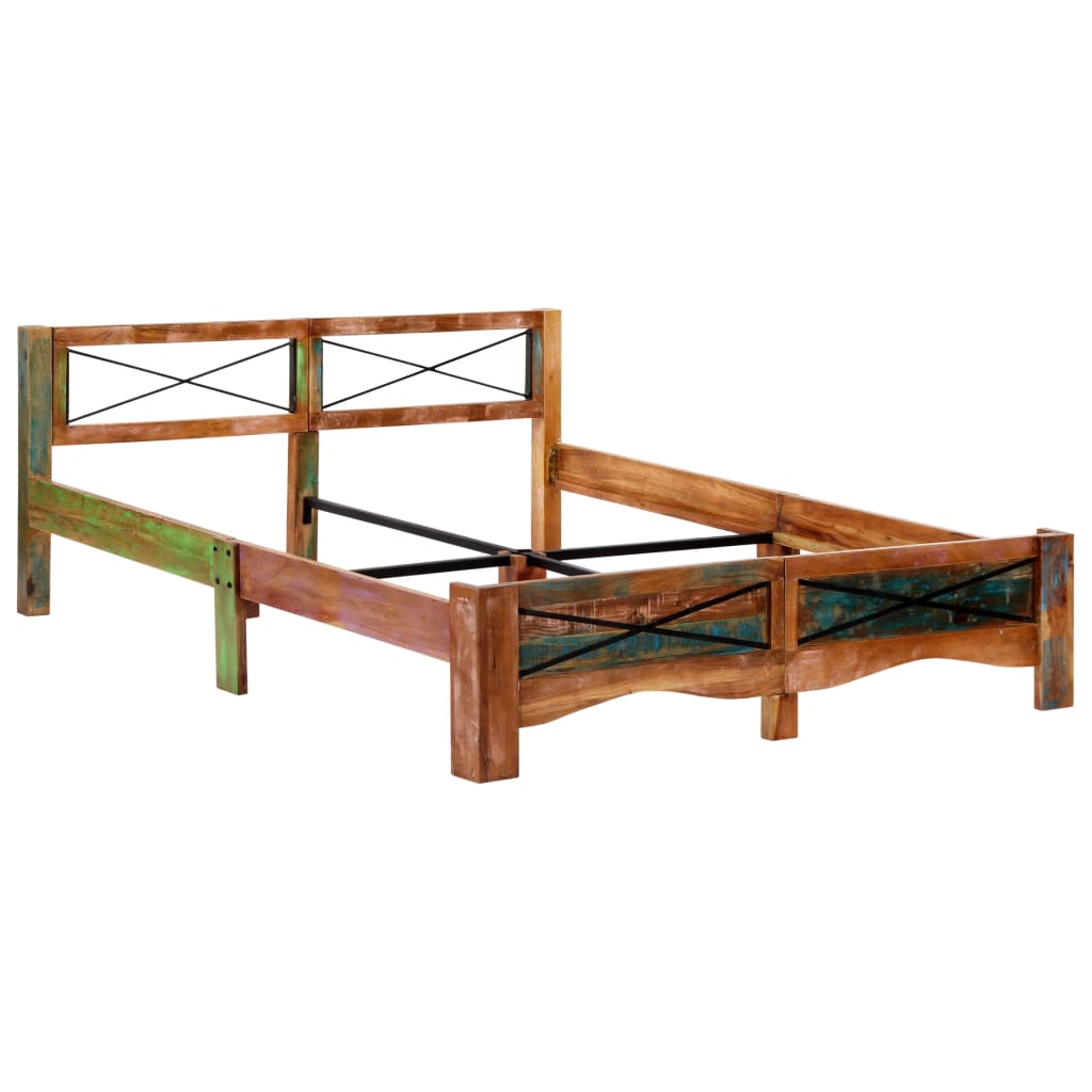 Bedframe massief gerecycled hout 160x200 cm 160 x 200 cm