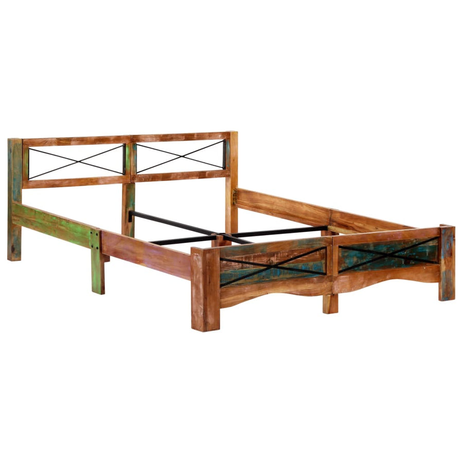 Bedframe massief gerecycled hout 160x200 cm 160 x 200 cm