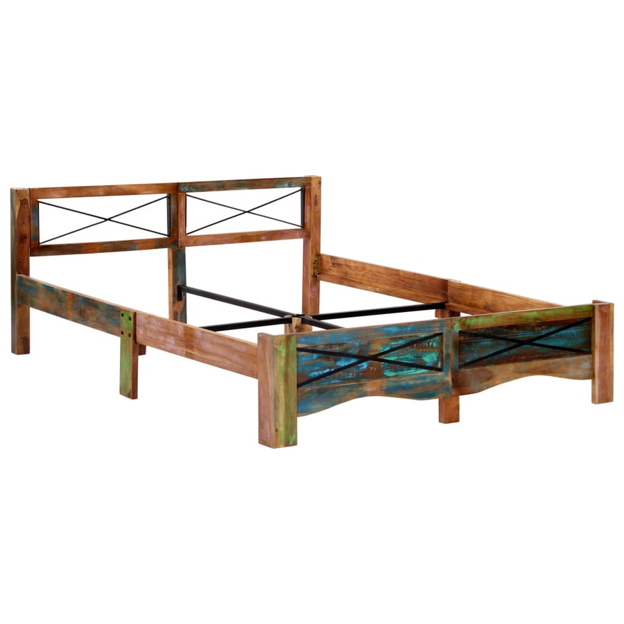 Bedframe massief gerecycled hout 160x200 cm 160 x 200 cm