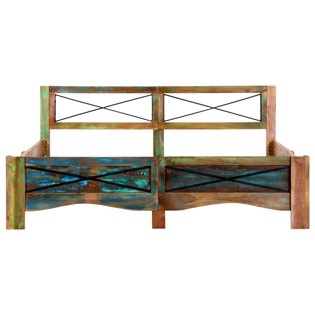 Bedframe massief gerecycled hout 160x200 cm 160 x 200 cm