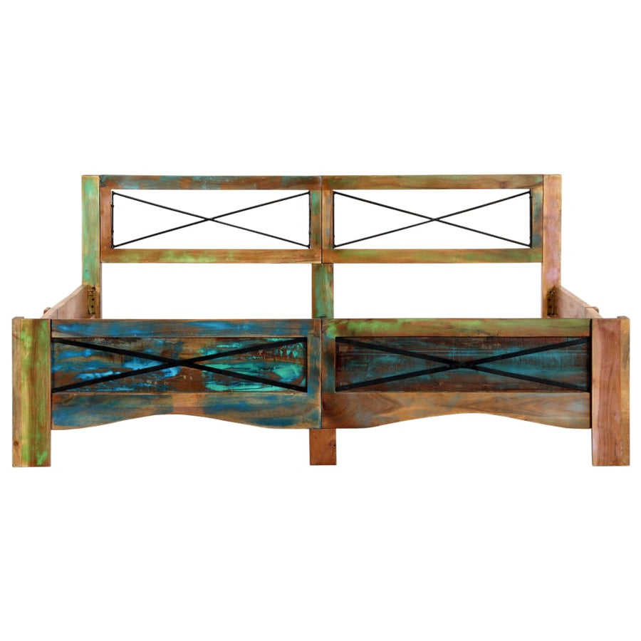 Bedframe massief gerecycled hout 160x200 cm 160 x 200 cm