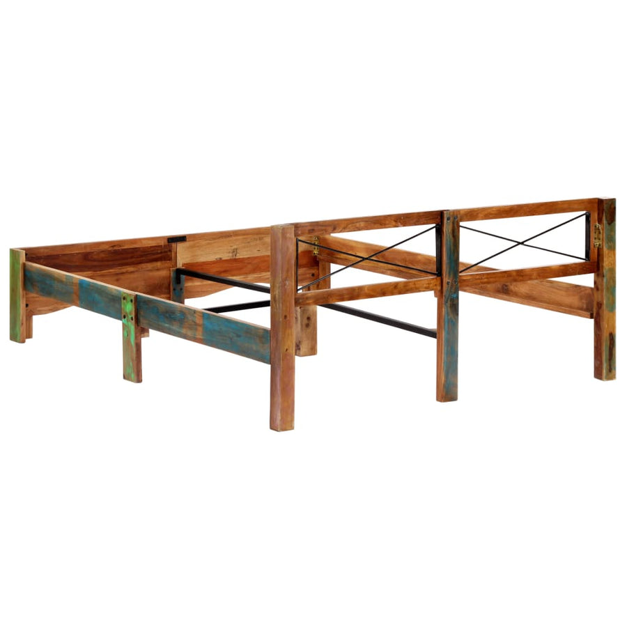 Bedframe massief gerecycled hout 160x200 cm 160 x 200 cm
