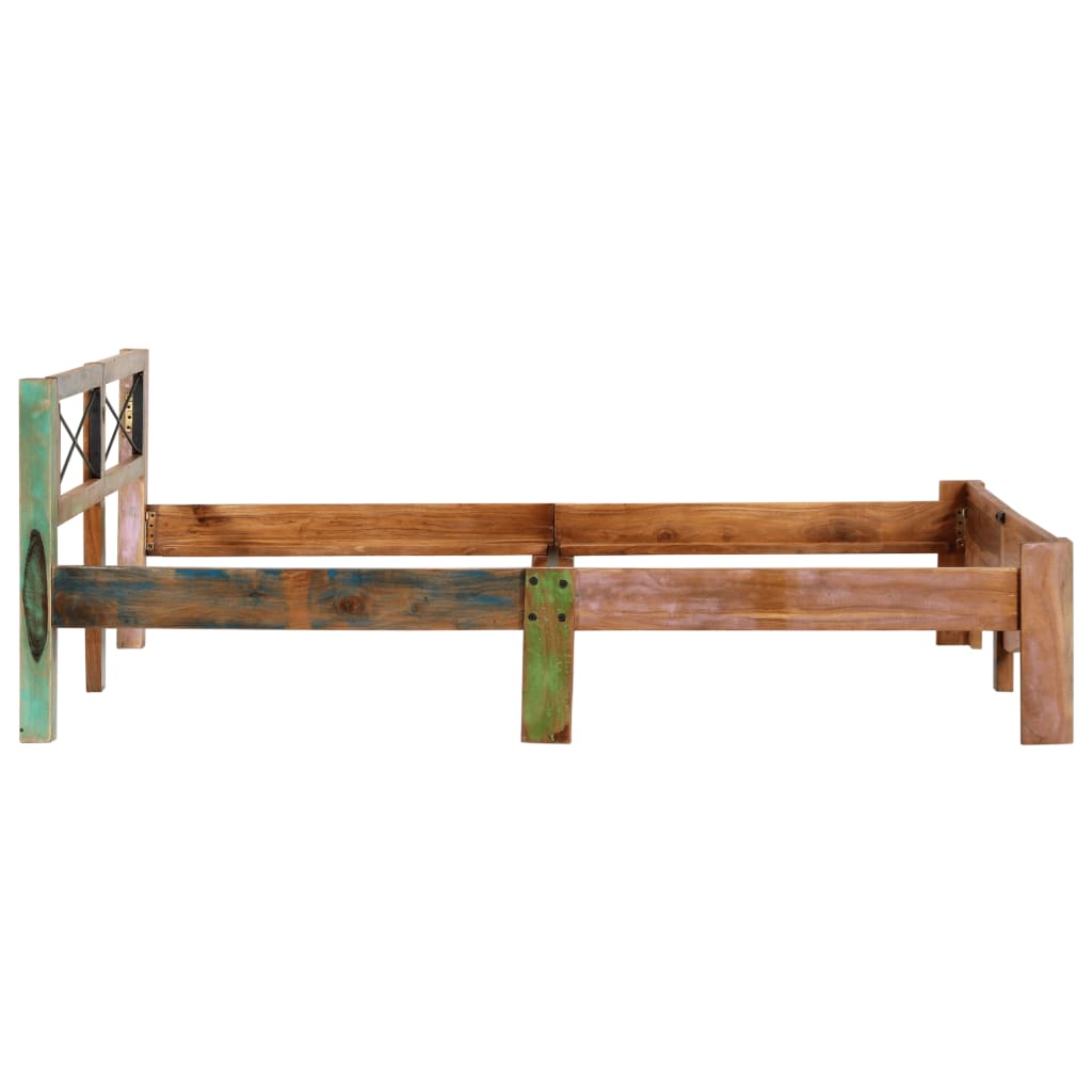Bedframe massief gerecycled hout 160x200 cm 160 x 200 cm