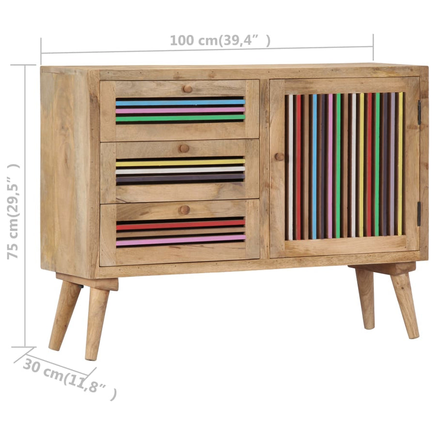 Dressoir 100X30X75 Cm Massief Mangohout 100 cm