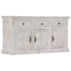 Dressoir Massief Mangohout Wit 140 x 40 x 74 cm