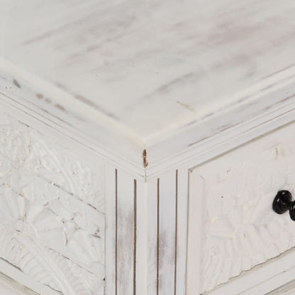 Salontafel 70X70X30 Cm Massief Mangohout Wit