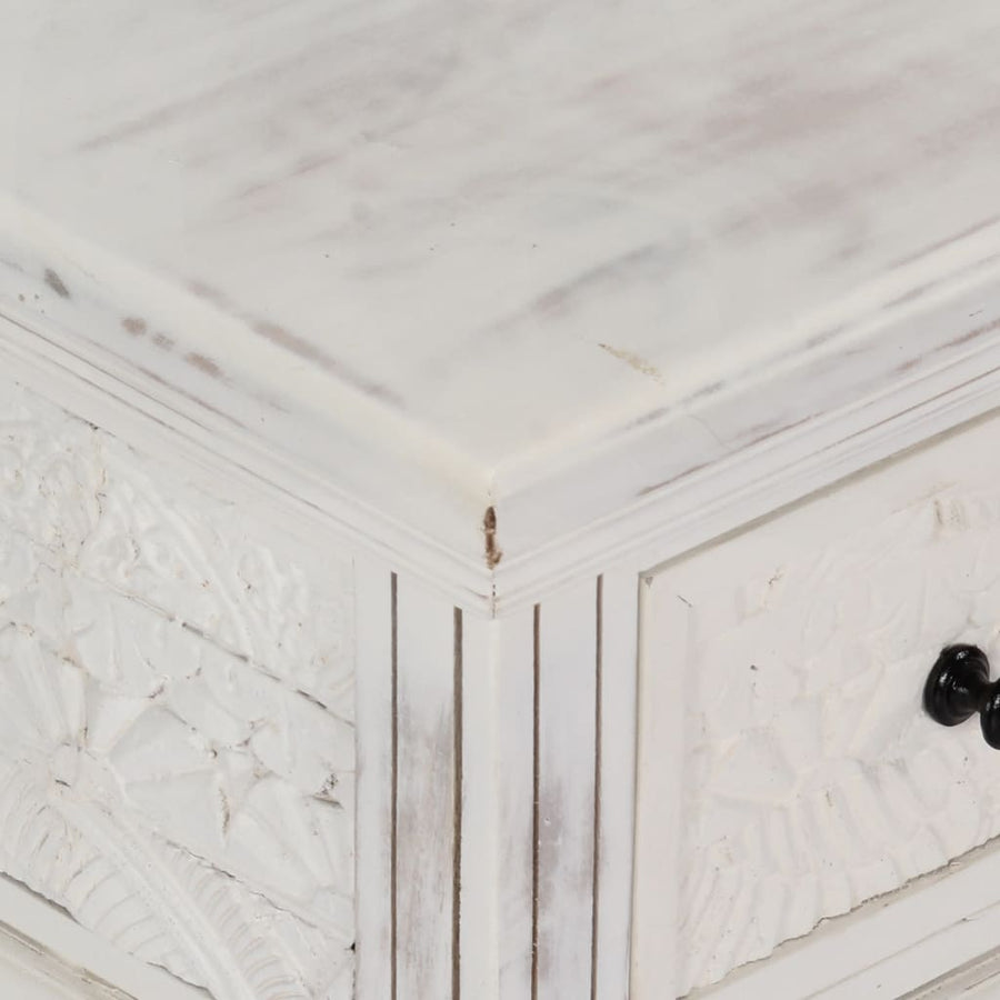 Salontafel 70X70X30 Cm Massief Mangohout Wit