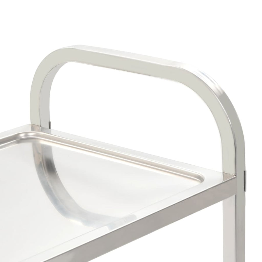 Keukentrolley 2-Laags 95X45X83,5 Cm Roestvrij Staal 95 x 45 x 83.5 cm (2 tiers)