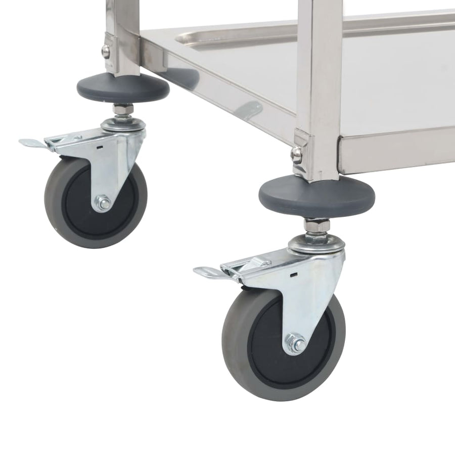 Keukentrolley 3-Laags 95X45X83,5 Cm Roestvrij Staal 95 x 45 x 83.5 cm (3 tiers)