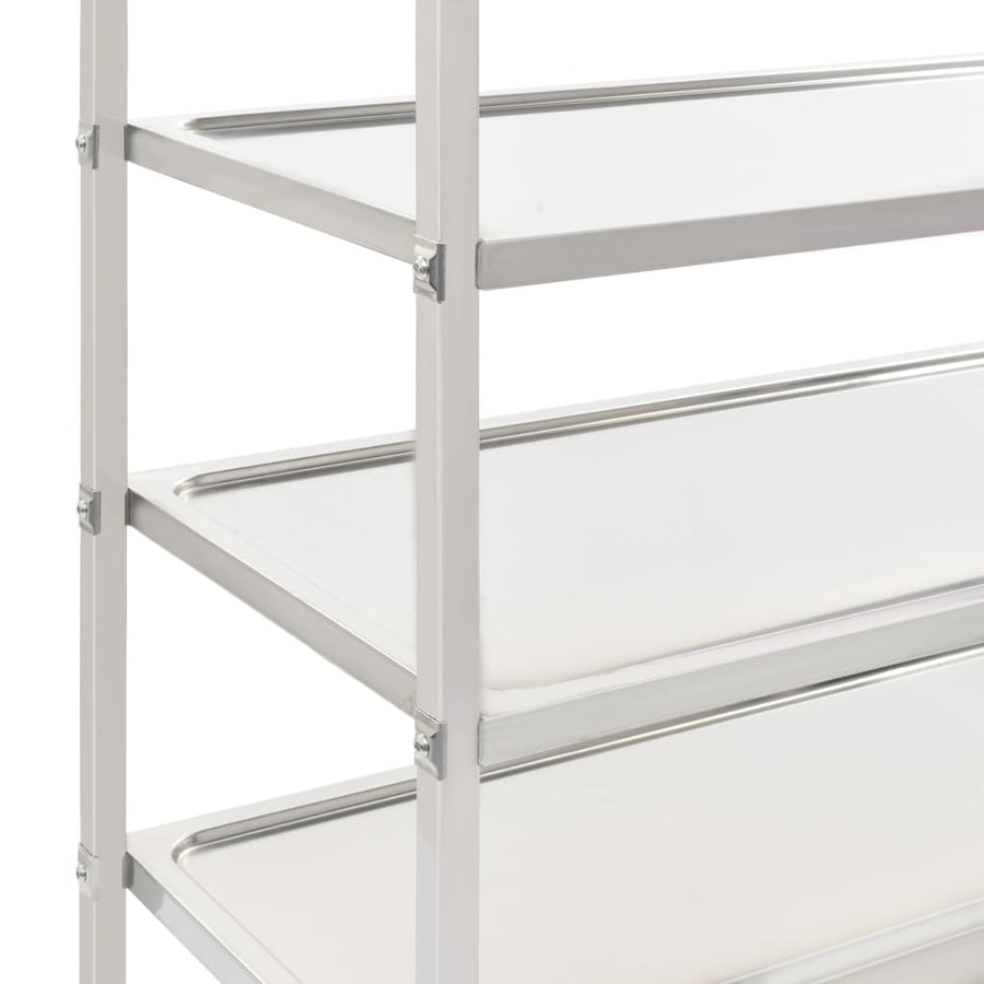 Keukentrolley 5-Laags 107X55X147 Cm Roestvrij Staal 107 x 55 x 147 cm (5 laags)