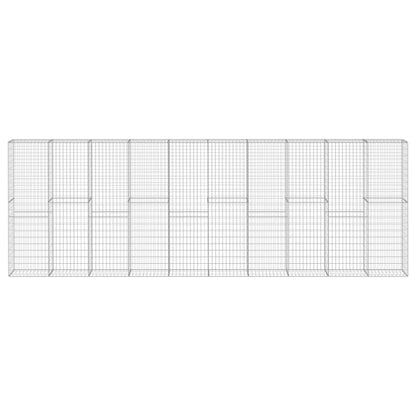 Schanskorfmuur Met Deksels Gegalvaniseerd Staal 600 x 30 x 200 cm