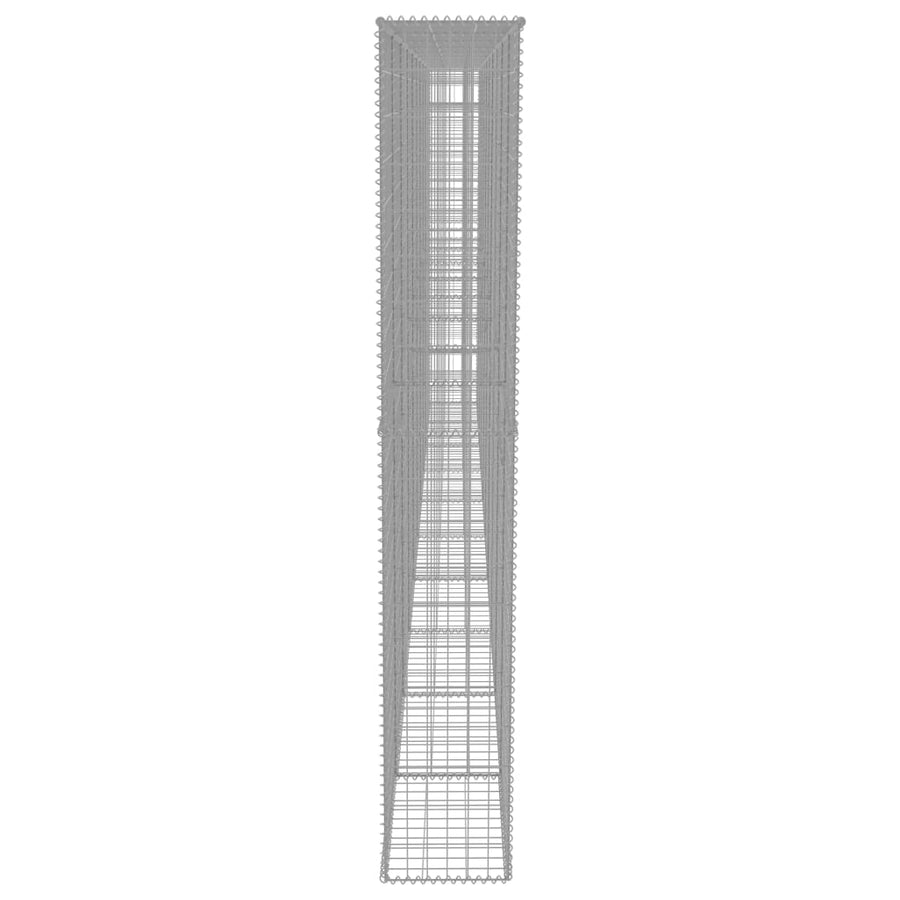 Schanskorfmuur Met Deksels 600X30X200 Cm Gegalvaniseerd Staal