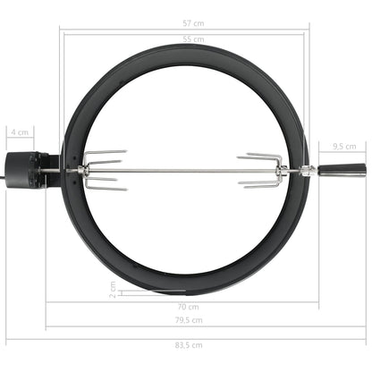 Bbq Rotisserie Ring Zwart 57 cm