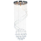 Plafondlamp G9 spiraal zilver 30x80 cm acryl