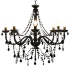 Beaded chandelier 8xE14 black