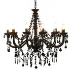 Beaded chandelier 12xE14 black