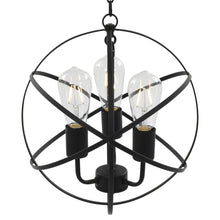 Hanglamp Rond 3Xe27 Zwart