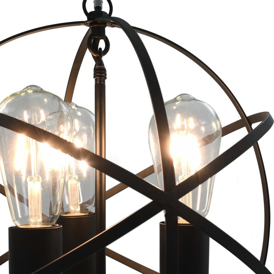 Hanglamp Rond 3Xe27 Zwart