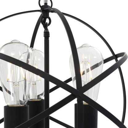 Hanglamp Rond 3Xe27 Zwart