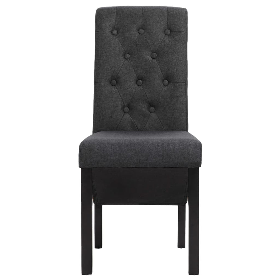 Eetkamerstoelen Stof 2 Donkergrijs