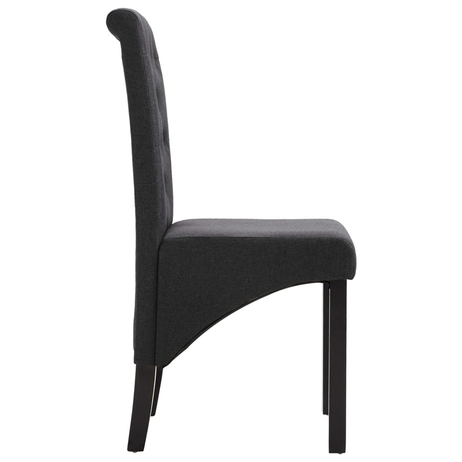Eetkamerstoelen Stof 2 Donkergrijs