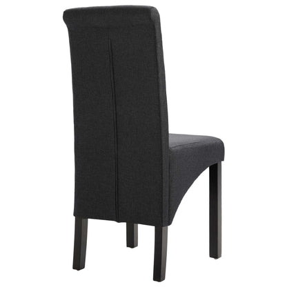 Eetkamerstoelen Stof 2 Donkergrijs