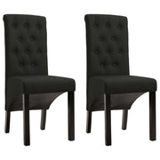 Eetkamerstoelen 2 stuks zwart 42x57x95 cm
