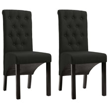Eetkamerstoelen Stof 2 Zwart