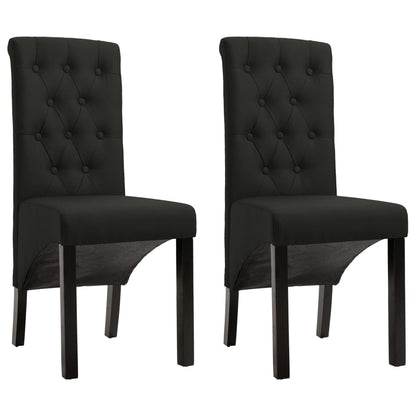 Eetkamerstoelen Stof 2 Zwart