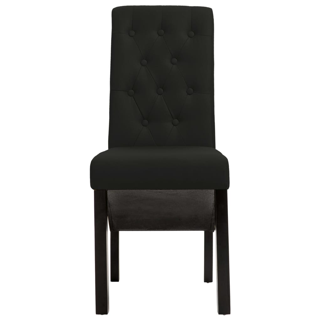 Eetkamerstoelen Stof 2 Zwart