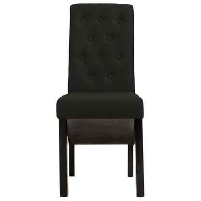 Eetkamerstoelen Stof 2 Zwart