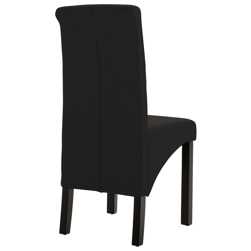 Eetkamerstoelen Stof 2 Zwart