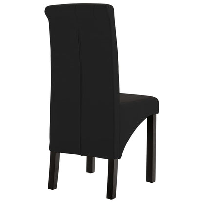 Eetkamerstoelen Stof 2 Zwart