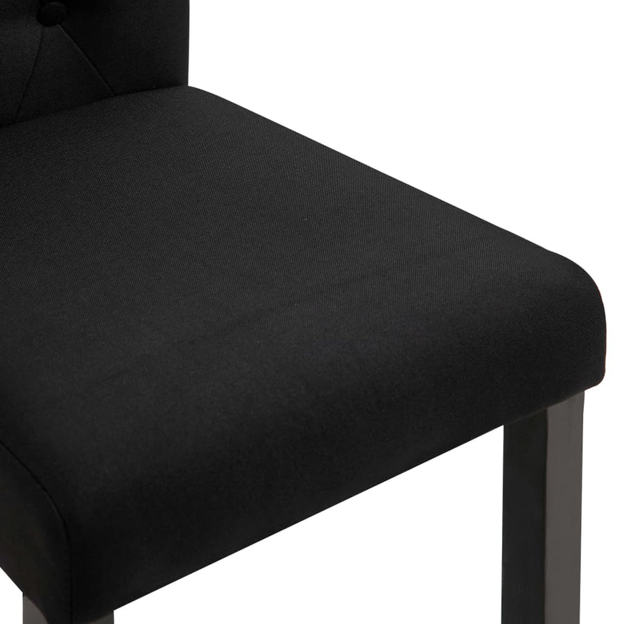 Eetkamerstoelen Stof 2 Zwart