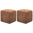 Nightstands 2 pcs 30x30x30 cm faux suede brown