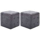 Bedside tables 2 pcs 30x30x30 cm faux suede grey