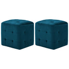 Bedside tables 2 pcs 30x30x30 cm velvet blue