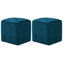 Nachtkastjes 30X30X30 Cm Fluweel Blauw