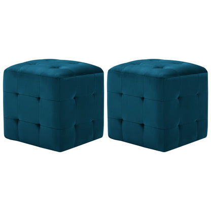 Nachtkastjes 30X30X30 Cm Fluweel Blauw