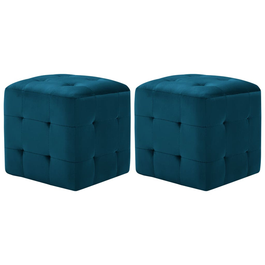 Nachtkastjes 30X30X30 Cm Fluweel Blauw