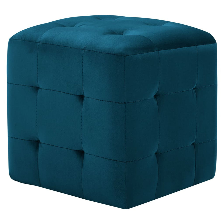 Nachtkastjes 30X30X30 Cm Fluweel Blauw