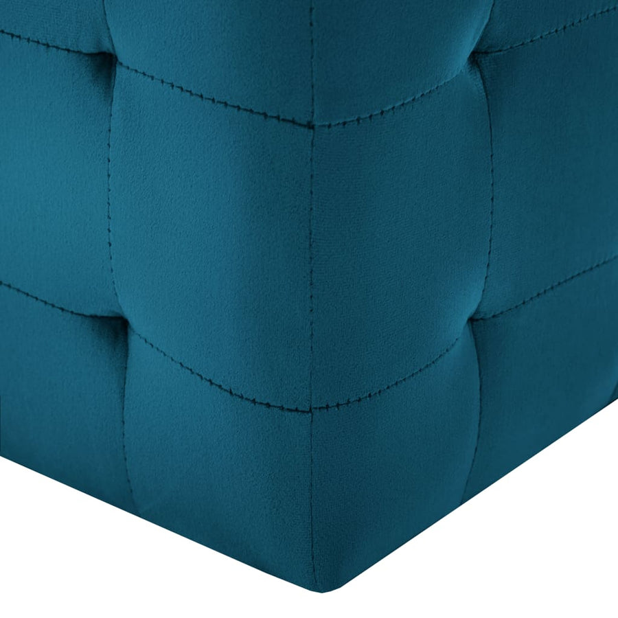 Nachtkastjes 30X30X30 Cm Fluweel Blauw