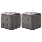 Bedside tables 2 pcs 30x30x30 cm velvet grey