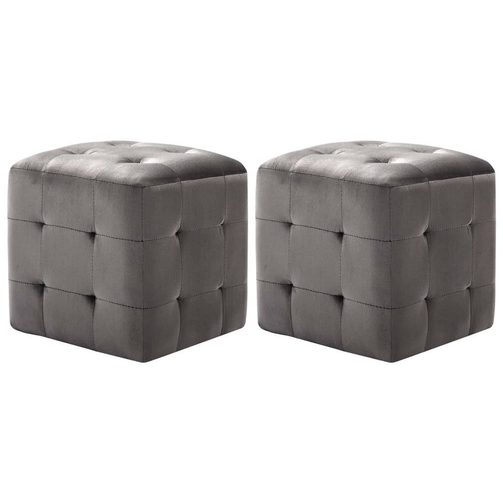 Nachtkastjes 30X30X30 Cm Fluweel Grijs