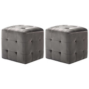 Bedside tables 2 pcs 30x30x30 cm velvet grey